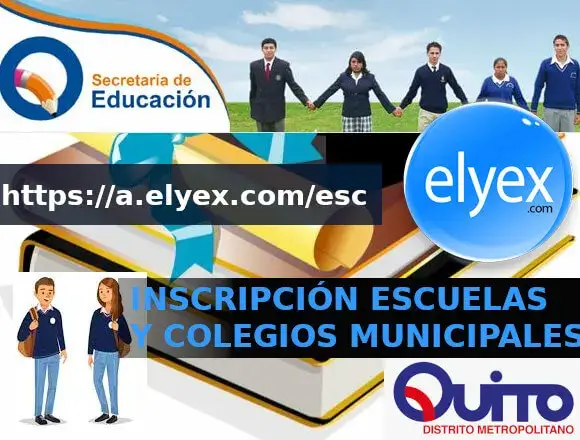 Quito Inscripciones en escuelas y colegios Municipales en linea gratis