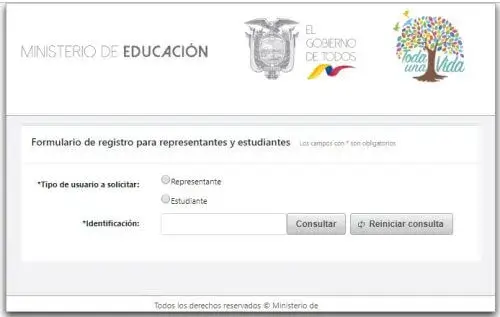 Solicitud de Usuario y Clave EducarEcuador