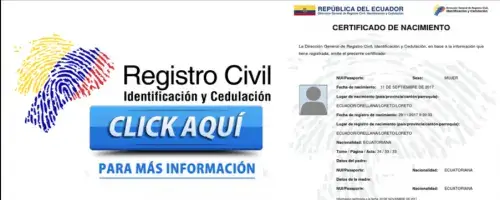 Inscripción de Nacimiento en el Registro Civil