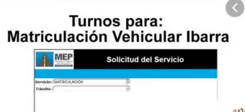 Turno para la revisión y matriculación vehicular de Ibarra 2020