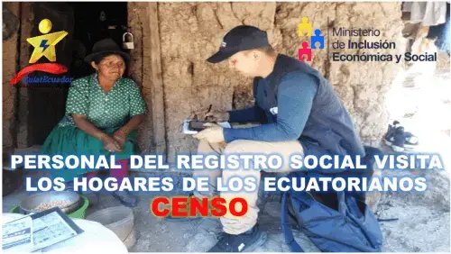 Personal del Registro Social Visita los Hogares de los Ecuatorianos