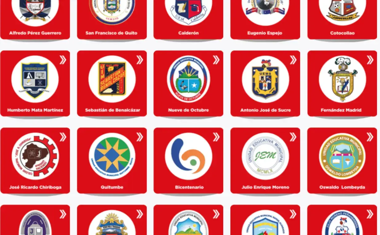 Quito Inscripciones en escuelas y colegios Municipales