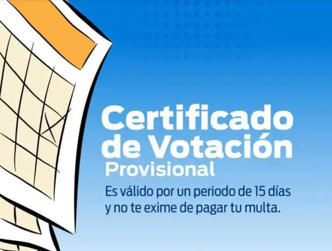 Solicitar certificado de votación provisional en línea