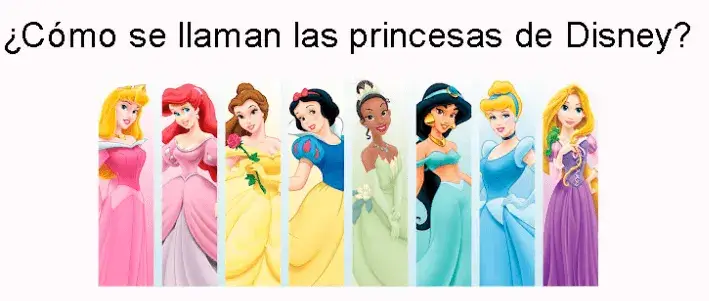 Nombres de las princesas Disney