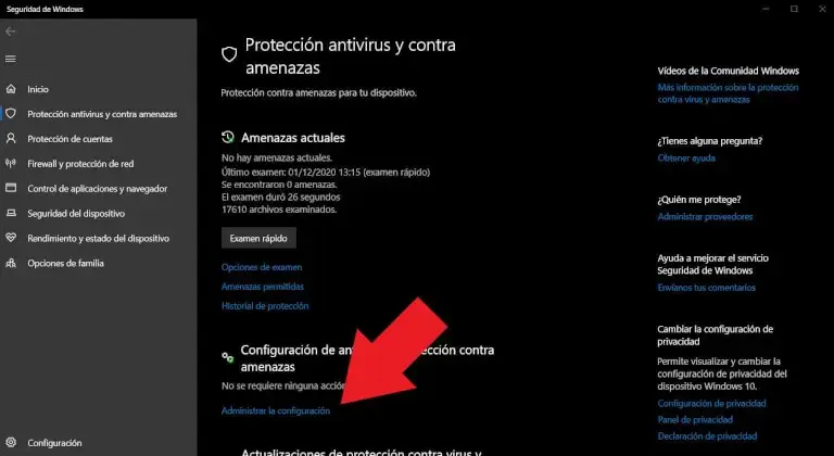 desactivar un antivirus en Windows