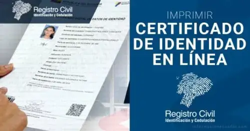 Imprimir certificado de identidad en línea