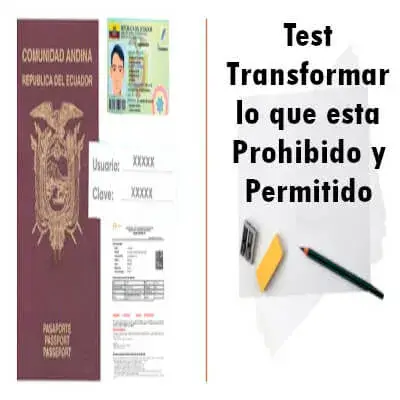 Test Transformar lo que esta Prohibido y Permitido