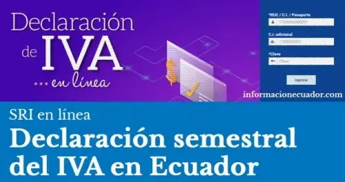 Declaración semestral del IVA en Ecuador – SRI en línea