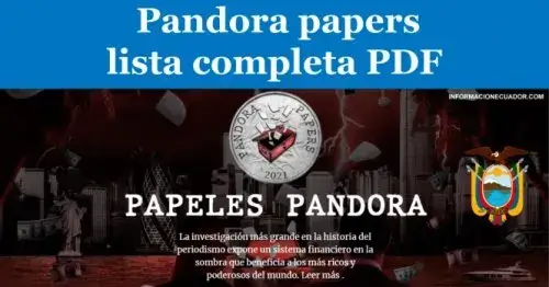 Pandora Papers Ecuador: Lista completa en PDF