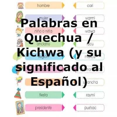 palabras kichwa quechua usadas