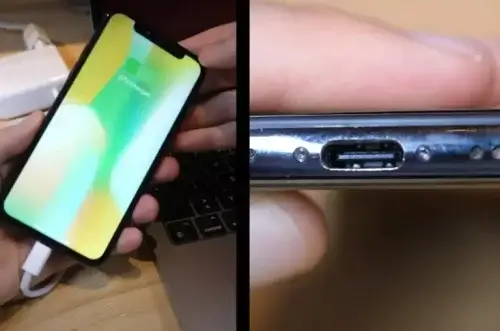 conectar puerto USB a iPhoneX