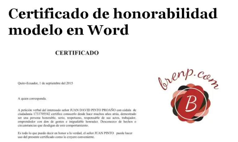 certificado honorabilidad