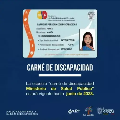 Consultar porcentaje de discapacidad en Ecuador Registro