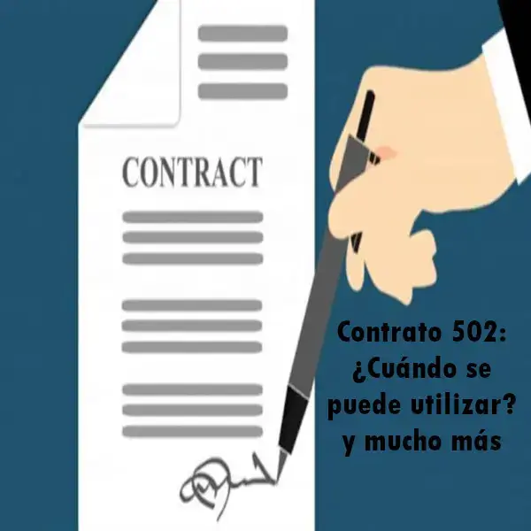 Contrato 502 Cuándo se puede utilizar