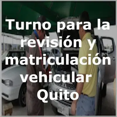 turno revisión matriculación vehicular quitoturno revisión matriculación vehicular quito