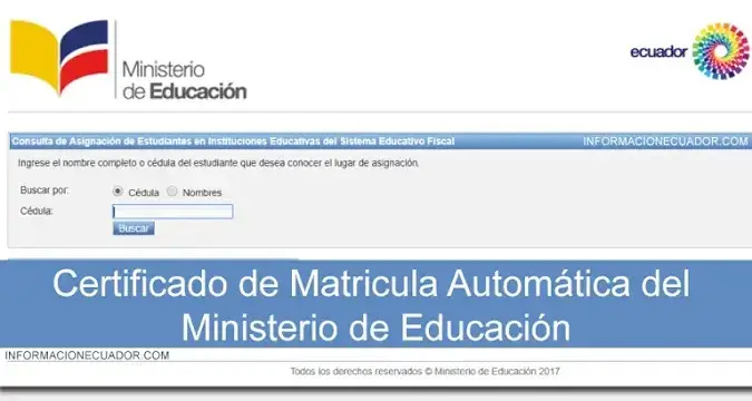 certificado matricula automatica mineduc