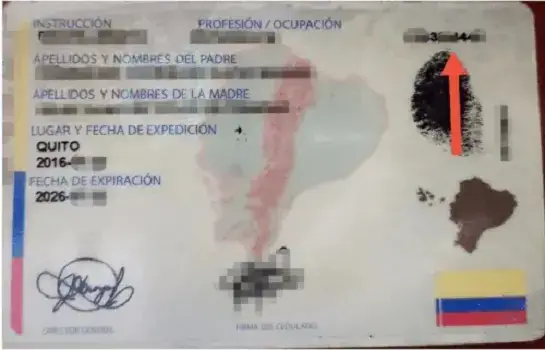 Consultar Código Dactilar de la Cédula Ecuador