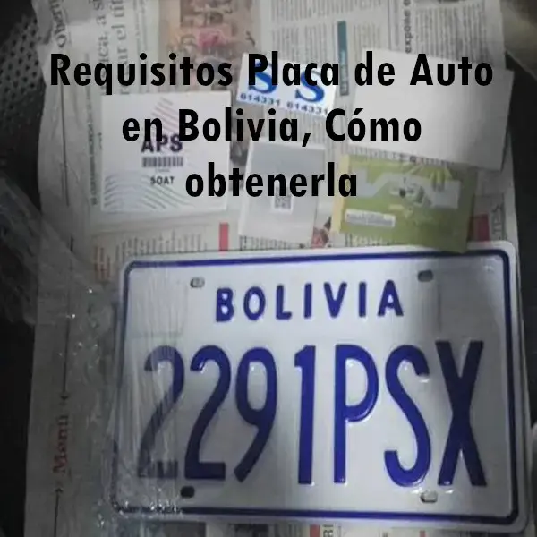 Requisitos Placa de Auto en Bolivia, Cómo obtenerla