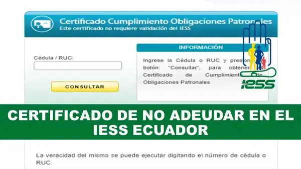 Solicitar certificado de no adeudar al IESS