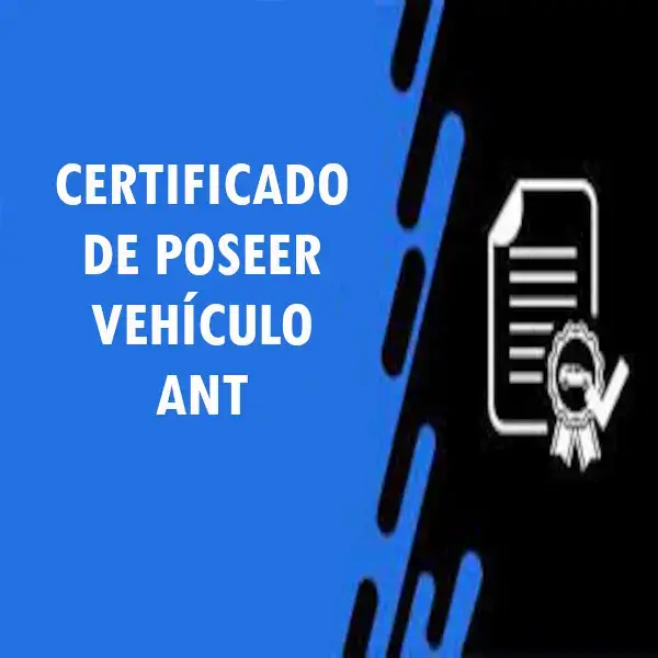Certificado de poseer vehículo ANT