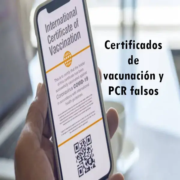 Certificados de vacunación y PCR falsos