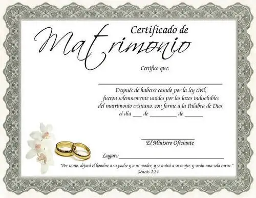 Obtener un Certificado de Matrimonio