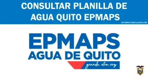 Consultar planilla de agua Quito EPMAPS