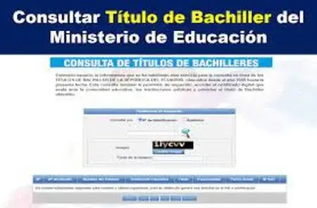 Consulta título de bachiller del Ministerio de Educación