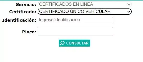 Certificado Único Vehicular (CUV) por internet