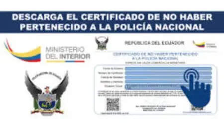 Certificado de no pertenecer a la Policía Nacional