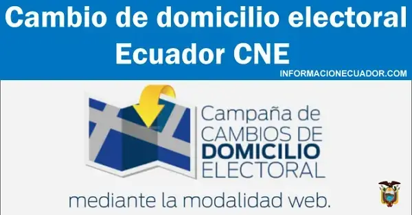 Cambio de domicilio electoral CNE