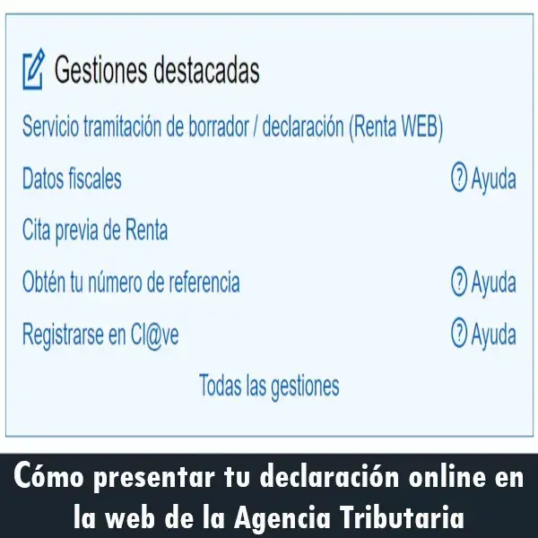 Presentar declaración online en la web de la Agencia Tributaria