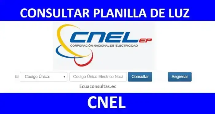 Consultar planilla de luz Ecuador CNEL EP