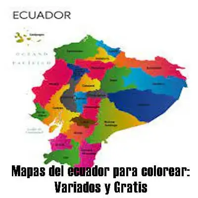 mapas ecuador colorear variados