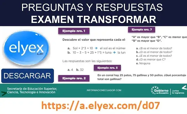 Banco de Preguntas Resueltas examen Transformar ex Ser Bachiller