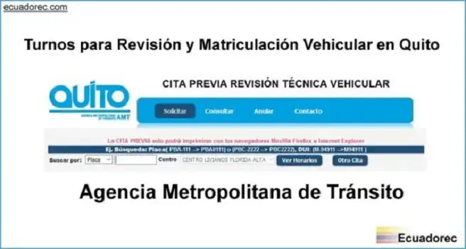 turnos revision matriculacion vehicular