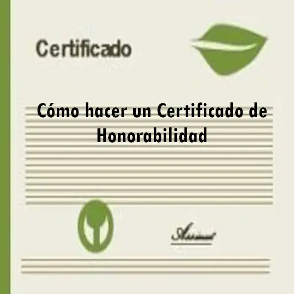Cómo hacer un Certificado de Honorabilidad