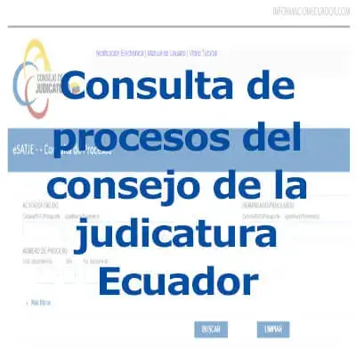 Consulta de procesos del Consejo de la Judicatura Ecuador
