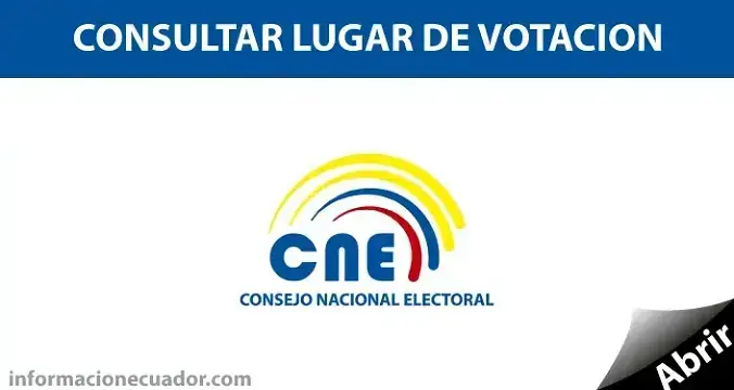 Consultar lugar de votación CNE por Internet