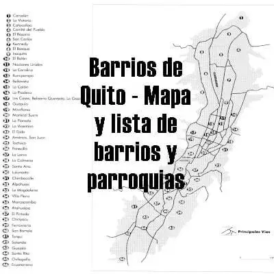 barrios quito mapa lista
