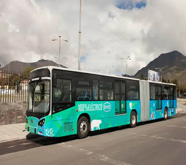 Buses urbanos eléctricos en Ecuador