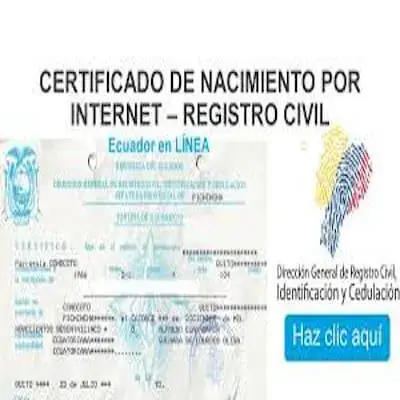 Certificado de Nacimiento por Internet – Registro Civil