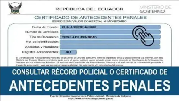 Imprimir Record Policial o Certificado Antecedentes Penales