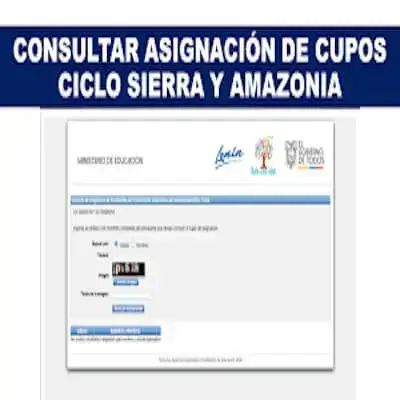 Consultar Asignación de Cupos ciclo Sierra y Amazonia