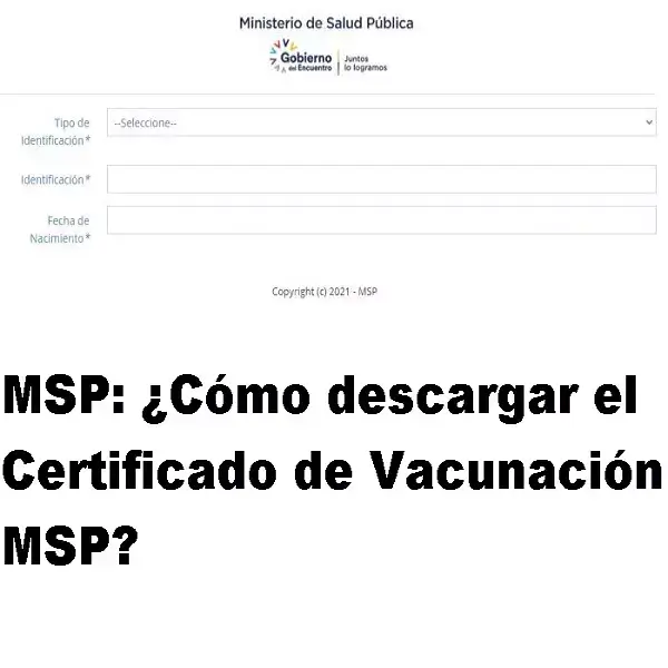 Cómo descargar el Certificado de Vacunación MSP