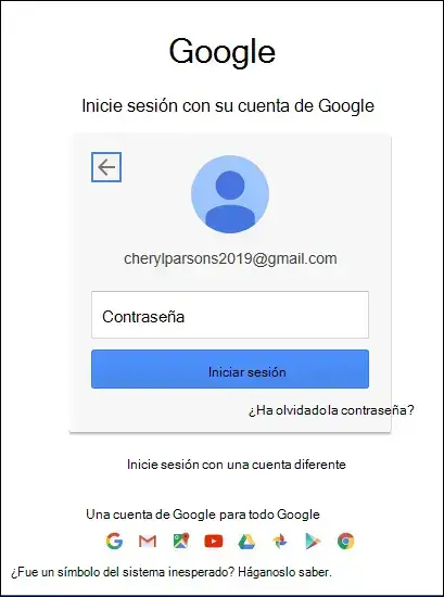 cuenta de Gmail