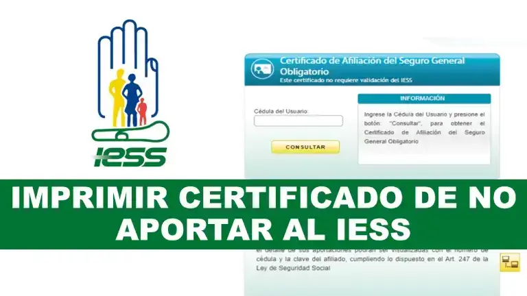 Imprimir Certificado de no Aportar al IESS