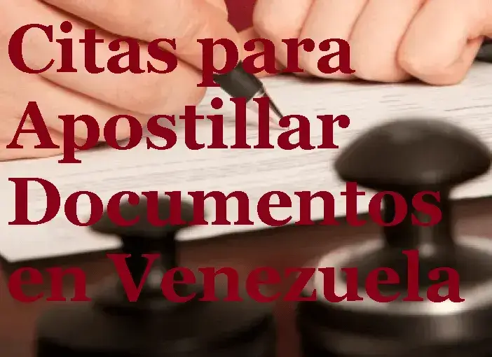 Citas para Apostillar Documentos en Venezuela