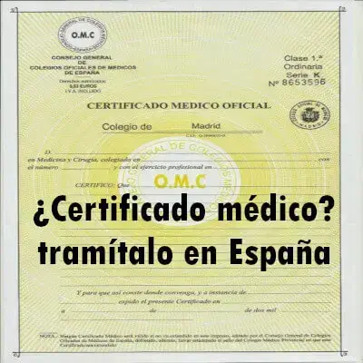 ¿Certificado médico? tramítalo en España