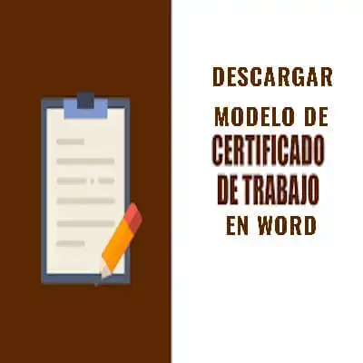 Modelo de Certificado de Trabajo en Word